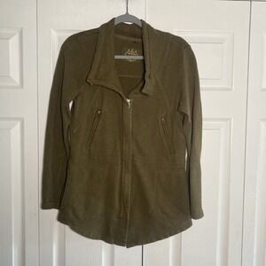 Prana Womens Small Green Full Zip Jacket Gorpcore Organic Cotton